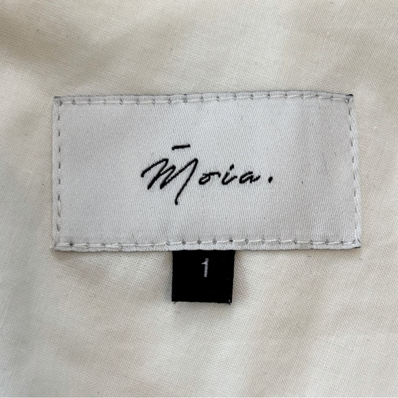 Moia 100% Linen Natural Oversized Boxy Blazer Jacket Minimalist Contemporary - Picture 6 of 8